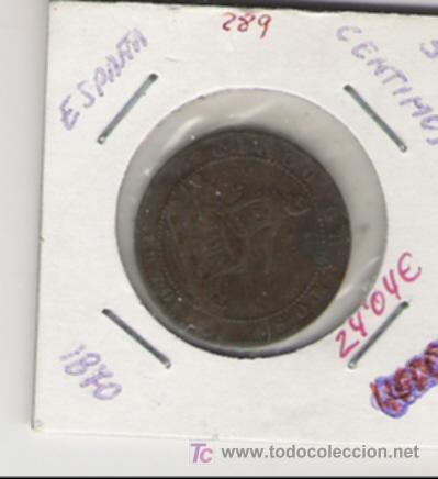 Monedas Rep&uacute;blica: GOBIERNO PROVISIONAL    5 CENTIMOS - Foto 1