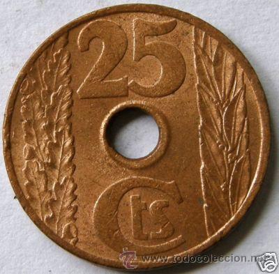 Monedas Rep&uacute;blica: 25 CTS. DE 1938 SIN CIRCULAR CON BRILLO ORIGINAL - Foto 1