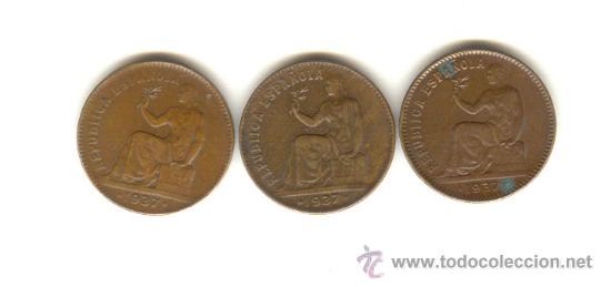 Monedas República: 1937 GUERRA CIVIL TRES BONITAS MONEDAS DE 50 CÉNTIMOS CASTELLÓN Y ASPE EN ALICANTE