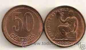 Monedas Rep&uacute;blica: SIN  CIRCULAR........50 CTS.........1937...........REPUBLICA - Foto 1