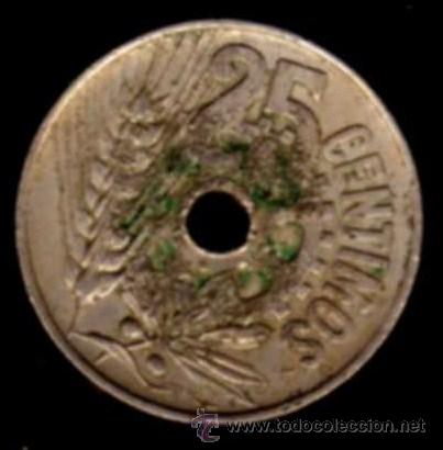 Monedas República: MONEDA 25 CÉNTIMOS - 1934 - II REPÚBLICA - Foto 2 - 29841835
