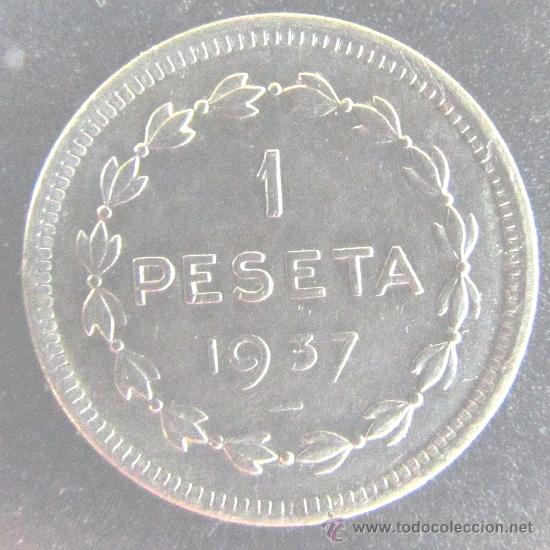 Monedas Rep&uacute;blica: una peseta de Euzkadi 1937 - Foto 3