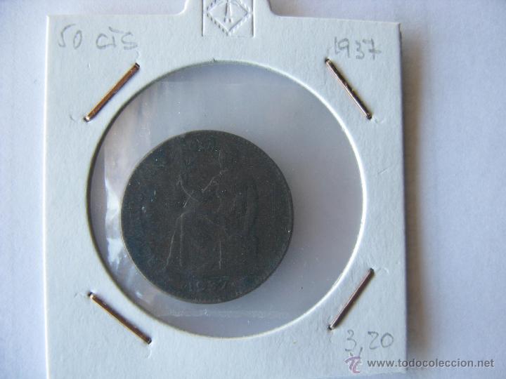 Monedas Rep&uacute;blica: MONEDA/MONEDAS 50 C&Eacute;NTIMOS. 1937. ESPA&Ntilde;A. - Foto 1