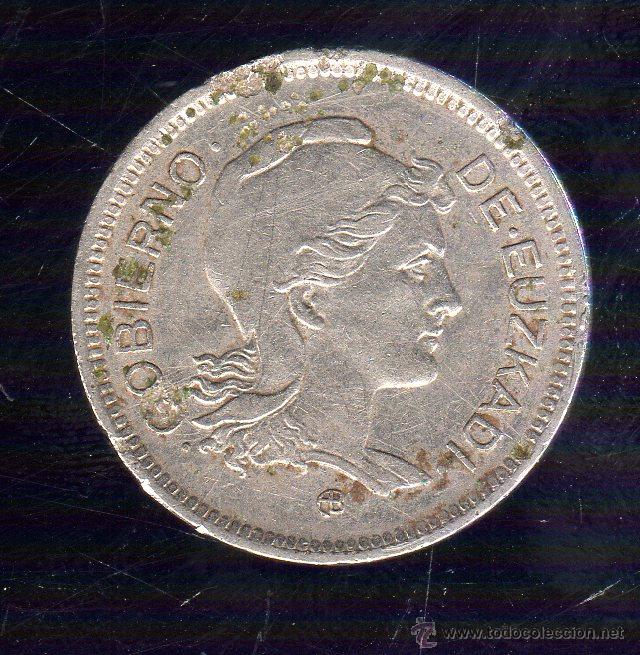 Monedas República: GOBIERNO DE EUSKADI. 1 PESETAS. 1937 - Foto 1 - 48276406