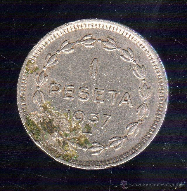 Monedas República: GOBIERNO DE EUSKADI. 1 PESETAS. 1937 - Foto 2 - 48276406