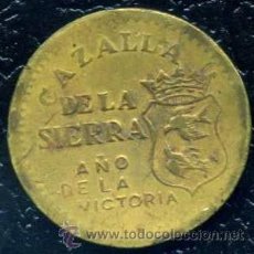 Monedas República: CAZALLA DE LA SIERRA 10 CENTIMOS LATON
