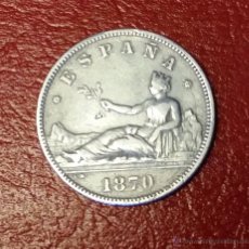Monedas República: 2 PTAS 1870 DEM 18-73