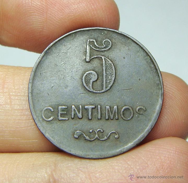 Monedas Rep&uacute;blica: 5 C&eacute;ntimos. Emisiones Locales. - Foto 1