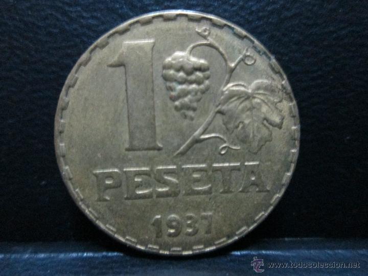 Monedas República: 1 peseta republica española 1937 ebc