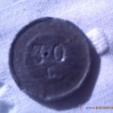 Monedas República: MONEDA DE PLOMO DINERARIA. 30 C.. Lote 54006343