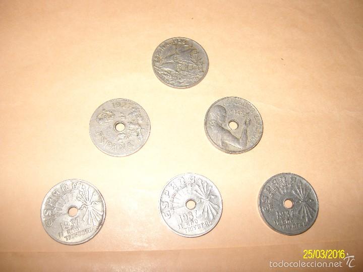 Monedas Rep&uacute;blica: 6 MONEDAS 25 CENTIMOS ESPA&Ntilde;A1925/1937 - Foto 1