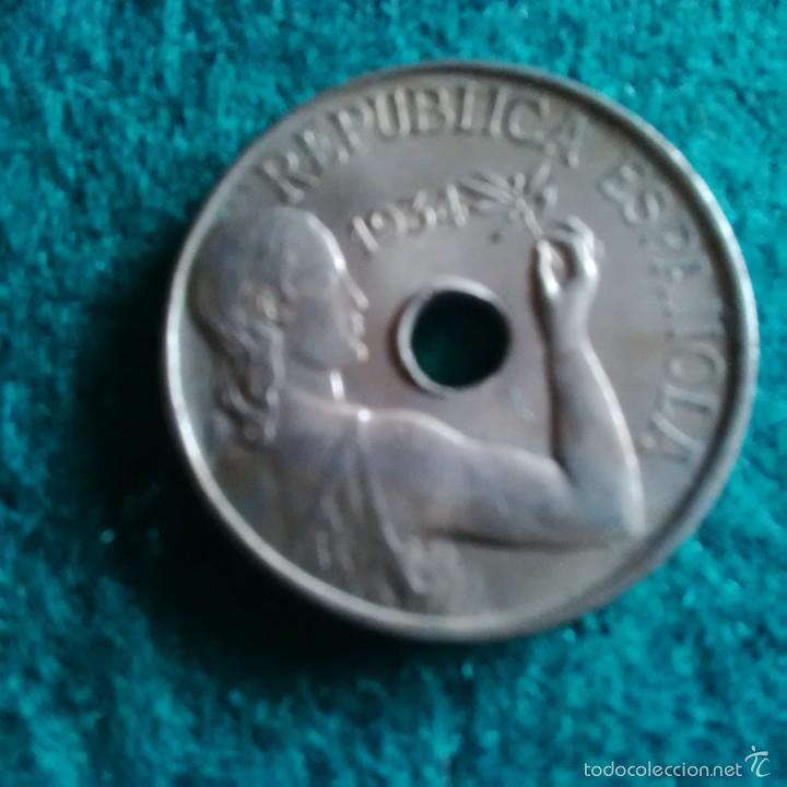 Monedas Rep&uacute;blica: 25 CENTIMOS - 1934 - Foto 2