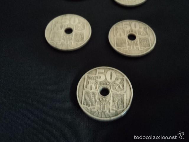 Monedas República: GRAN LOTE DE 5 MONEDAS ANTIGUAS 50 CENTIMOS ESPAÑA 1949 DISTINTAS MONEDA RARA COLECCION - Foto 5 - 56878692
