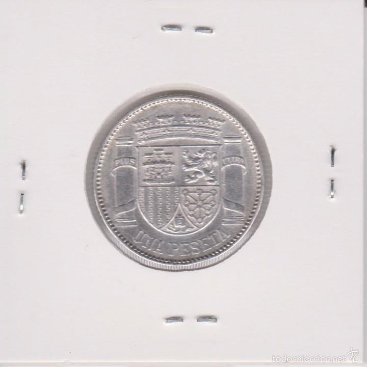 Monedas Rep&uacute;blica: 1 peseta 1933*34 EBC+ - Foto 2