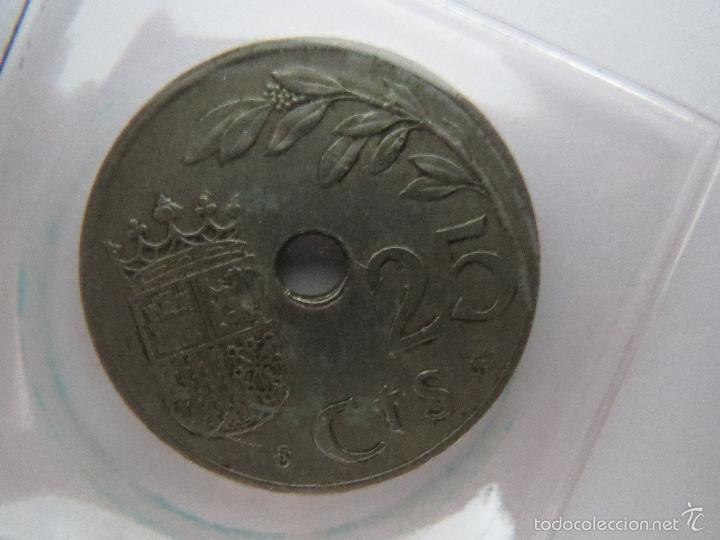 Monedas Rep&uacute;blica: MONEDA 25 CENTIMOS 1937 - Foto 2
