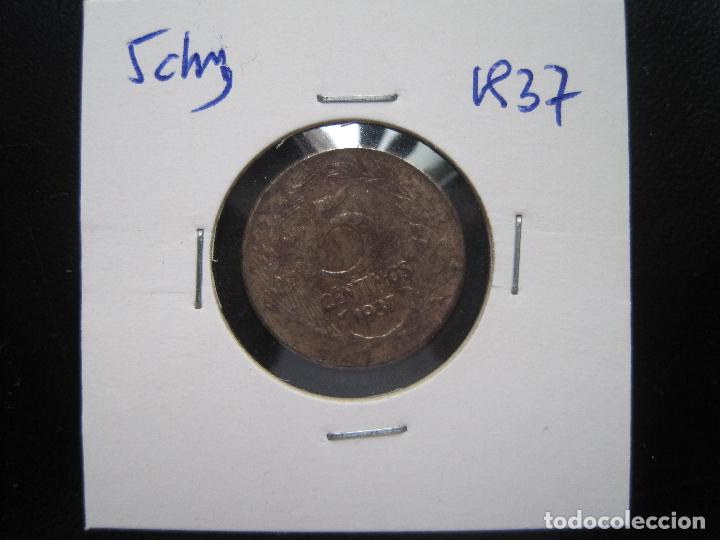 Monedas Rep&uacute;blica: 5 CENTIMOS 1937 - Foto 2