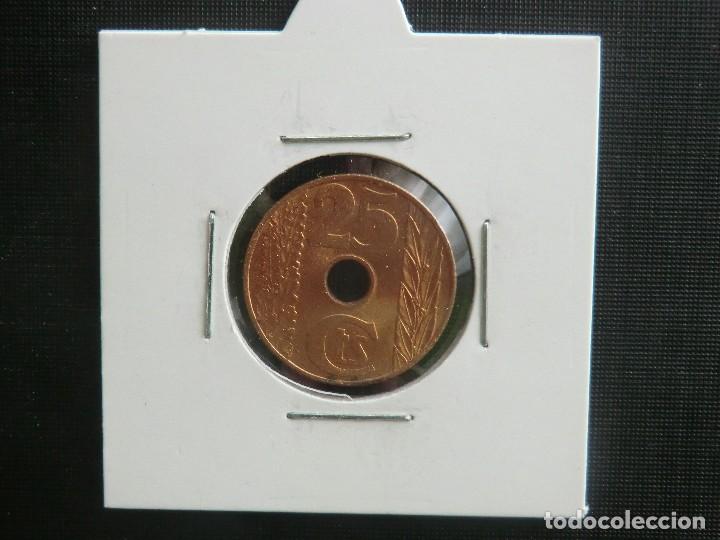 Monedas Rep&uacute;blica: 25 CENTIMOS 1938 SIN CIRCULAR CON  BRILLO ORIGINAL - Foto 1