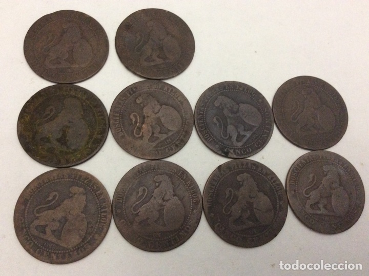 Monedas Rep&uacute;blica: 10 monedas 1878 5 c&eacute;ntimos - Foto 2
