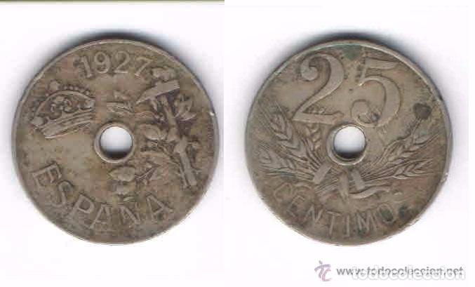 Monedas Rep&uacute;blica: MONEDA DE ESPA&Ntilde;A, 1927, 25 CENTIMOS (LOTE 5) - Foto 1