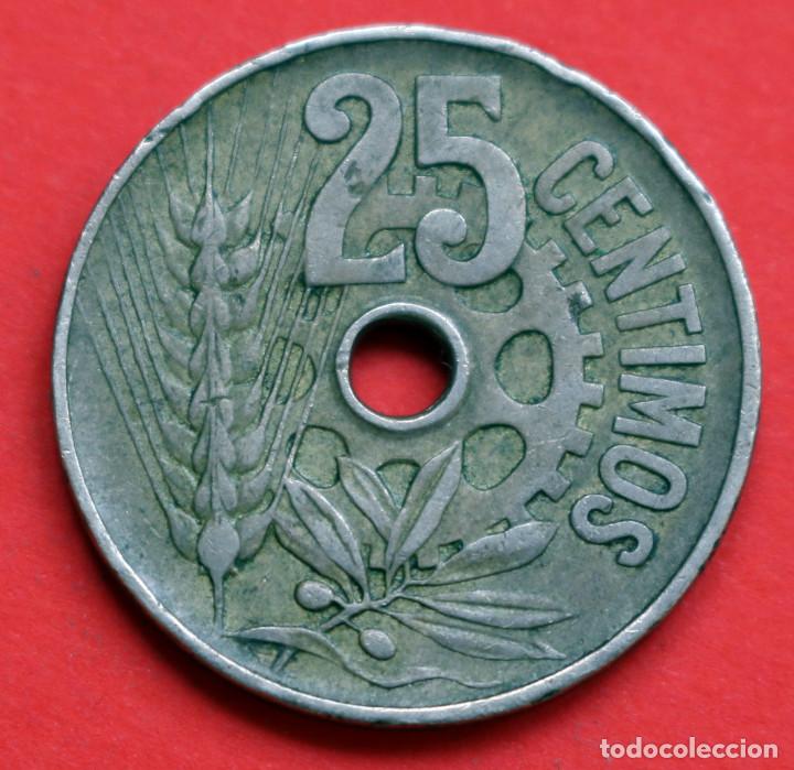 Monedas Rep&uacute;blica: 25 CENTIMOS 1934 II REPUBLICA - Foto 2