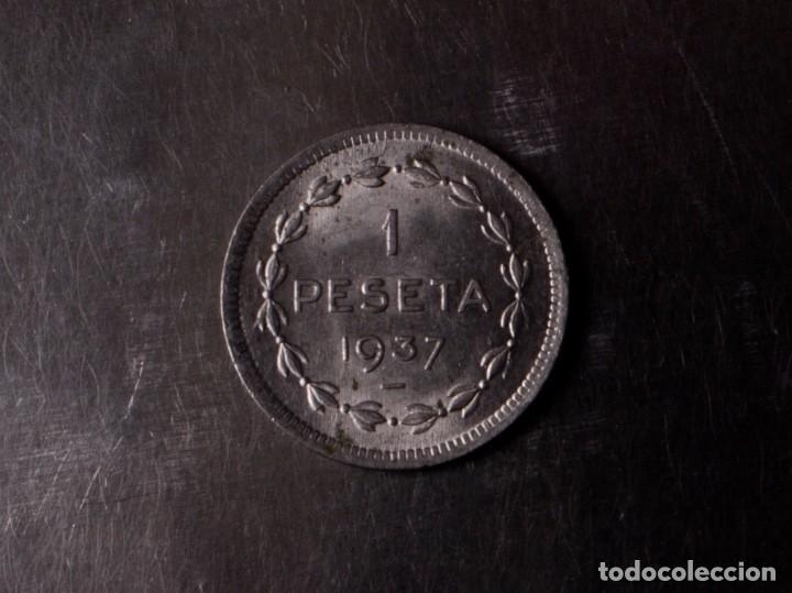 Monedas Rep&uacute;blica: 1 PTA MONEDA GOBIERNO DE EUZKADI 1937 - Foto 3