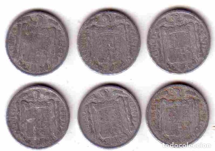 Monedas Rep&uacute;blica: 5 CENTIMOS 1945 (LOTE 6 MONEDAS) - Foto 2