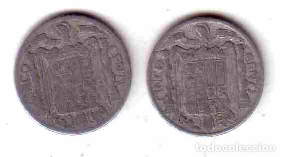 Monedas Rep&uacute;blica: 5 CENTIMOS 1941 (LOTE 2 MONEDAS) - Foto 2