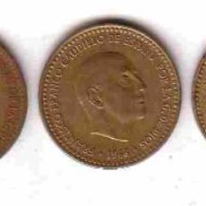 Monedas República: 1 PESETA 1966 FRANCO (LOTE 5 MONEDAS). Lote 100426047