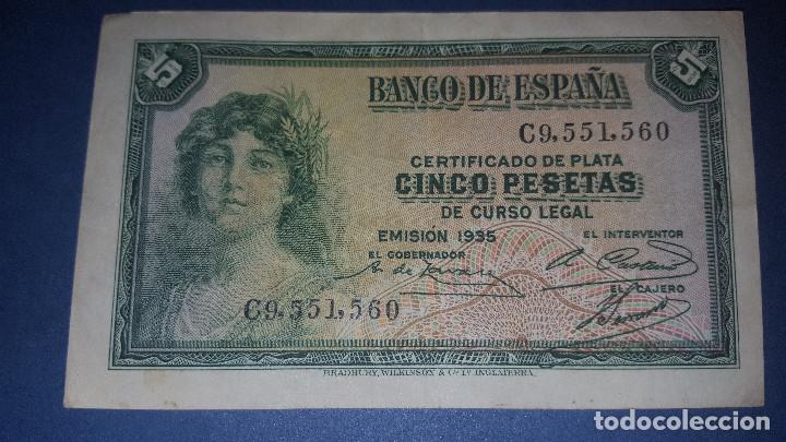 Monedas Rep&uacute;blica: 5 Pesetas 1935. EBC - Foto 1