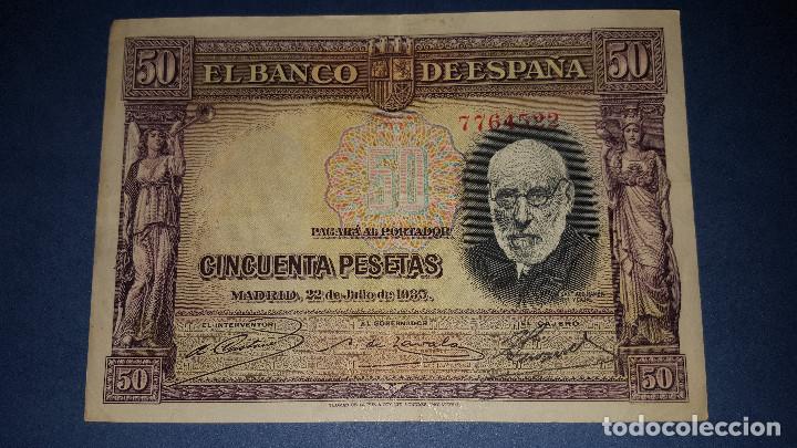 Monedas Rep&uacute;blica: 50 Pesetas 1935. EBC - Foto 1
