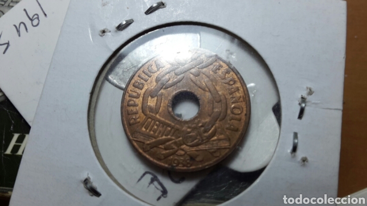Monedas Rep&uacute;blica: 25 centimos 1938 CASI S/C - Foto 2