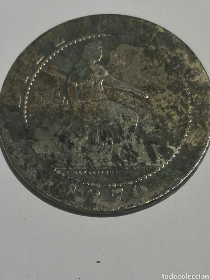 Monedas Rep&uacute;blica: MONEDA ESPA&Ntilde;A 10 C&Eacute;NTIMOS 1870. BC - Foto 1