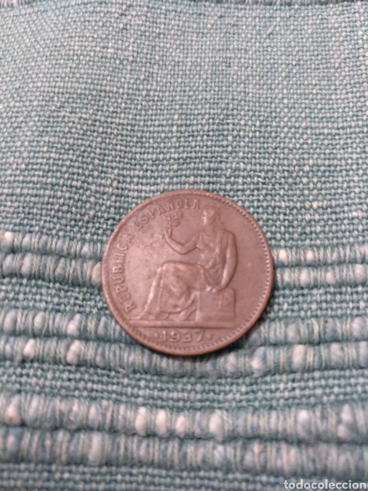Monedas Rep&uacute;blica: 7- 50 c&eacute;ntimos 1937 estrellas 34 - Foto 1