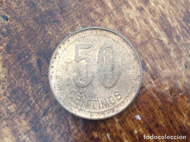 Monedas Rep&uacute;blica: Moneda 50 centimos Espa&ntilde;a 1937 - Foto 2