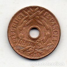 Monedas República: REPÚBLICA ESPAÑOLA. 25 CÉNTIMOS. AÑO 1938.. Lote 117378575