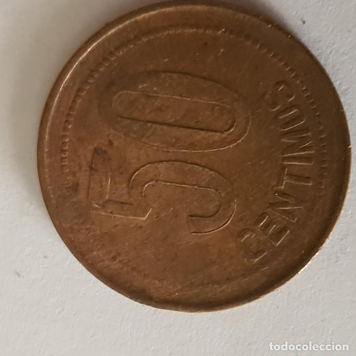 Monedas Rep&uacute;blica: 50 centimos 1937 - Foto 2