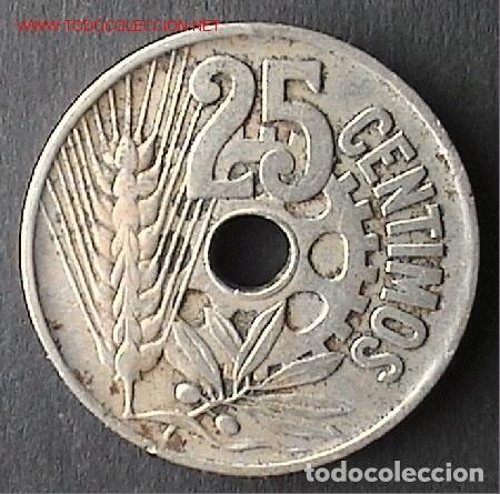 Monedas Rep&uacute;blica: OCHO monedas de 25 ctms, la 2&ordf; republica - Foto 3