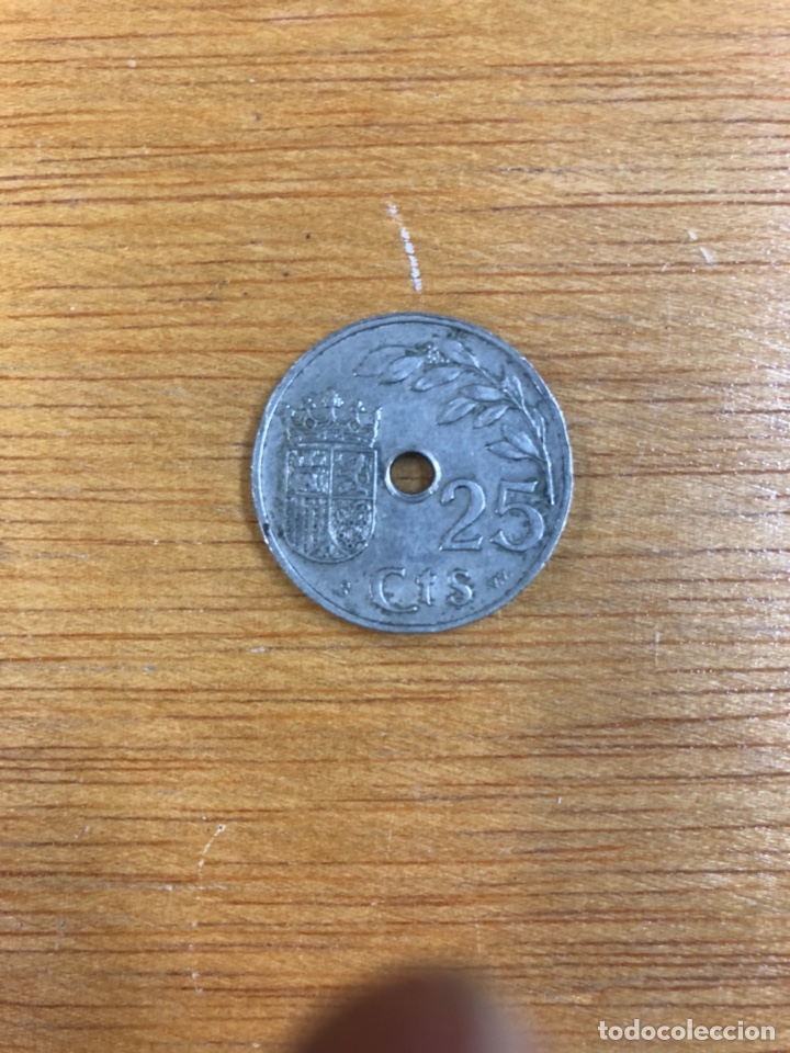 Monedas Rep&uacute;blica: 25 C&Eacute;NTIMOS ESPA&Ntilde;A 1937 - Foto 2