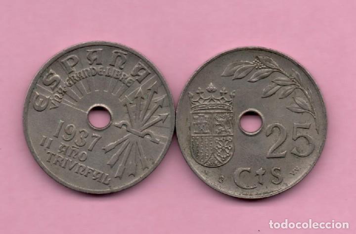 Monedas Rep&uacute;blica: MONEDA ESPA&Ntilde;A - 25 centimos 1937 - Foto 1