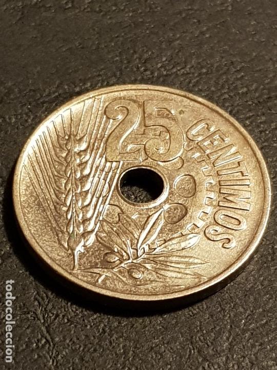 Monedas Rep&uacute;blica: 25 c&eacute;ntimos. 1934. Madrid. - Foto 6
