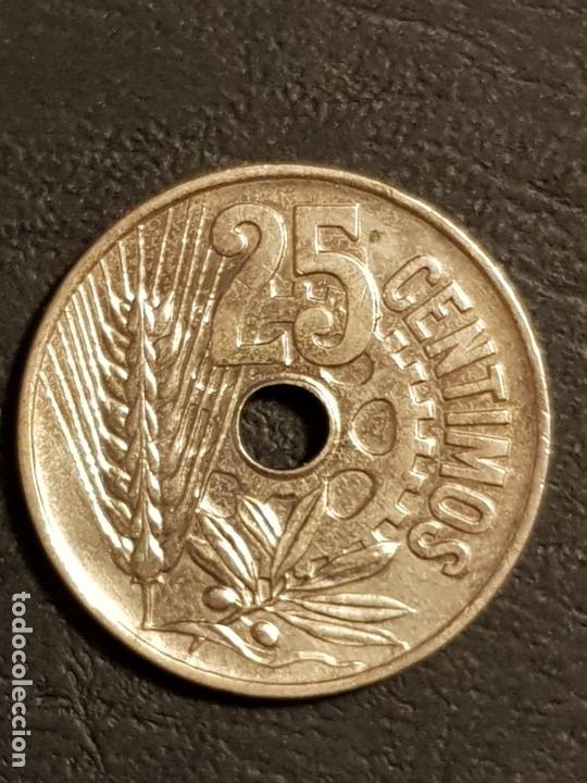 Monedas Rep&uacute;blica: 25 c&eacute;ntimos. 1934. Madrid. - Foto 5