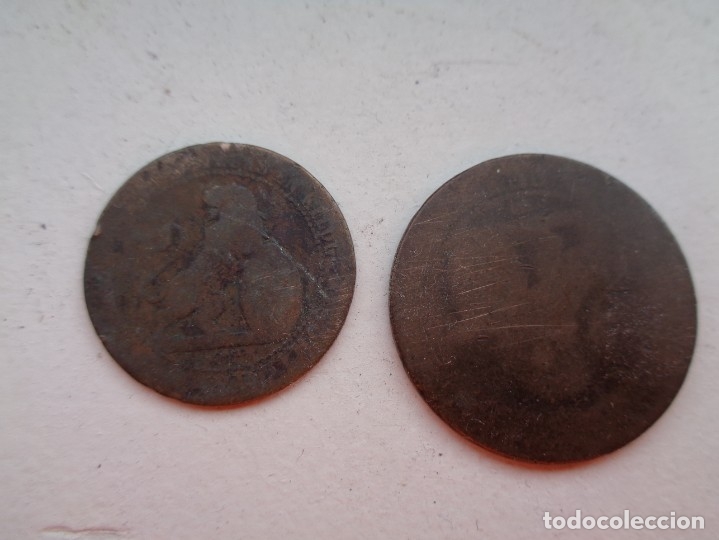 Monedas Rep&uacute;blica: 2 MONEDAS DE LA PRIMERA REPUBLICA - Foto 2