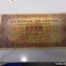 Monedas República: CIEN PESETAS BURGOS 1938. Lote 177192908