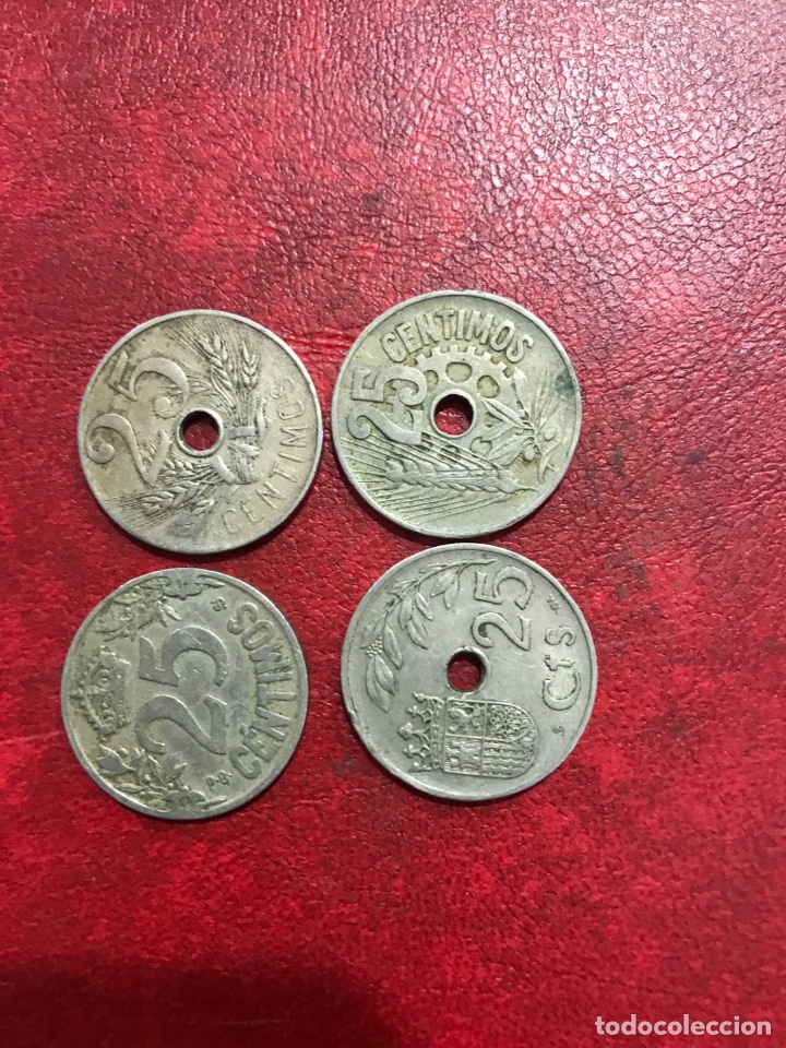 Monedas Rep&uacute;blica: LOTE DE 4 MONEDAS DE LA II REP&Uacute;BLICA - Foto 2