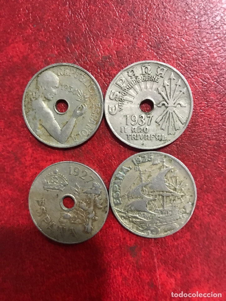 Monedas Rep&uacute;blica: LOTE DE 4 MONEDAS DE LA II REP&Uacute;BLICA - Foto 3
