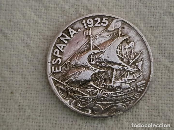 Monedas Rep&uacute;blica: 25 c&eacute;ntimos 1925 - MBC/VF - Foto 2