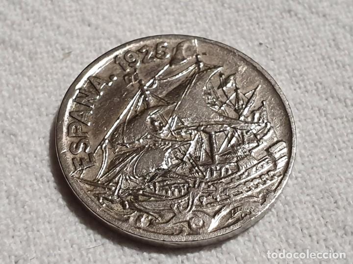Monedas Rep&uacute;blica: 25 c&eacute;ntimos 1925 - MBC/VF - Foto 4