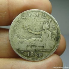 Monedas República: 1 PESETA. PLATA. 1ª REPÚBLICA. 1869 (RARA)