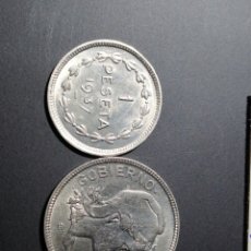 Monedas República: PAREJA 1 Y 2 PESETAS EUSKADI 1937 SC. Lote 187596715