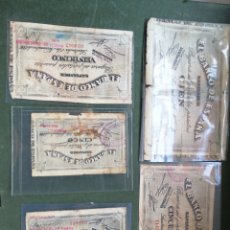 Monedas República: LOTE JUEGO COMPLETO BILLETES PESETAS SANTANDER RARISIMOS. Lote 187607407